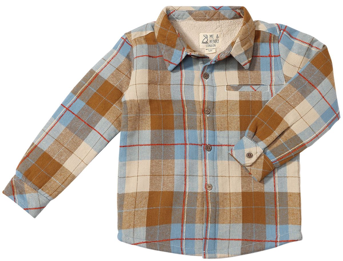 Adventurer Sherpa Lined Shirt | Brown/Beige Plaid