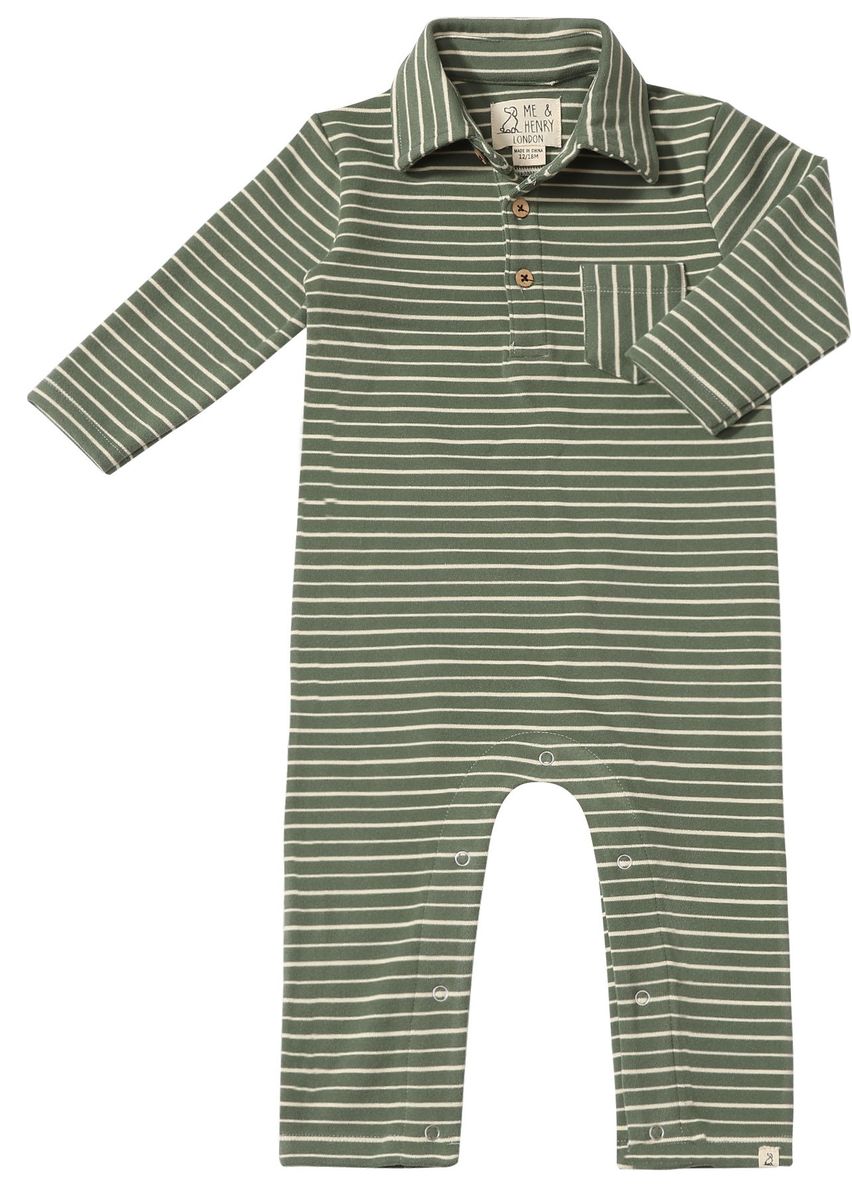Kingston Polo Romper | Forest/Cream