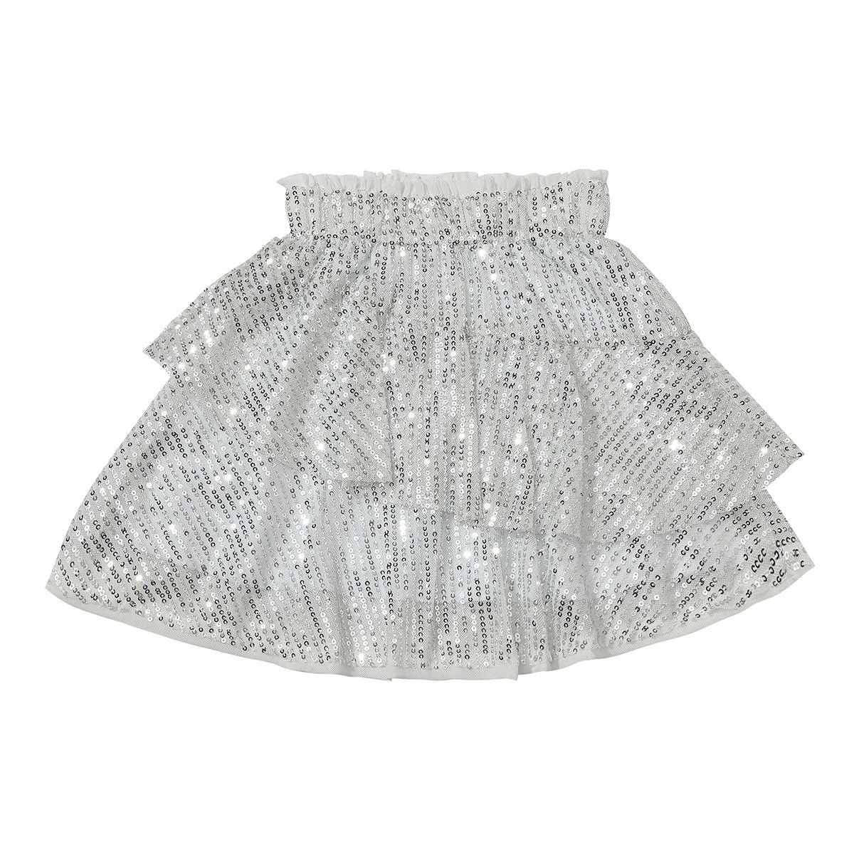 Lyra Skirt | Silver Sequin