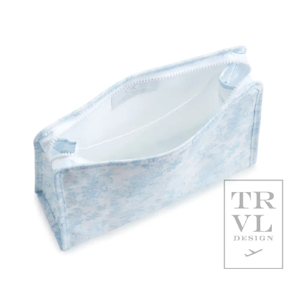 Roadie Large Zip Pouch | Bunny Toile Blue