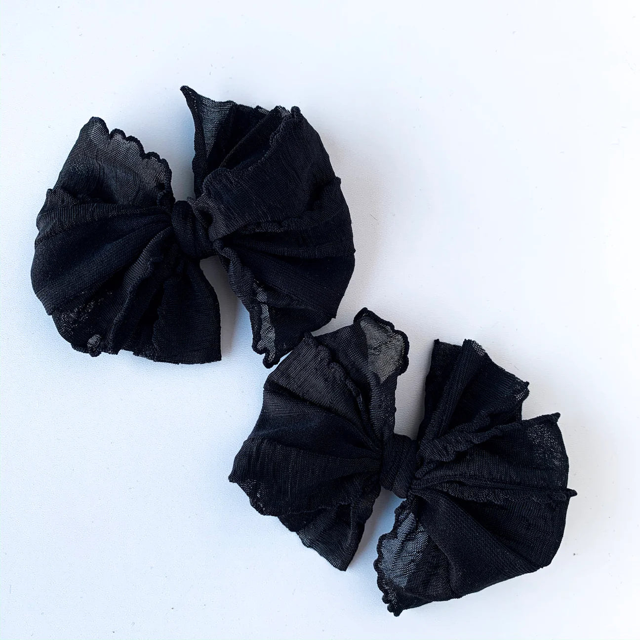 Ruffle Clip Set Black