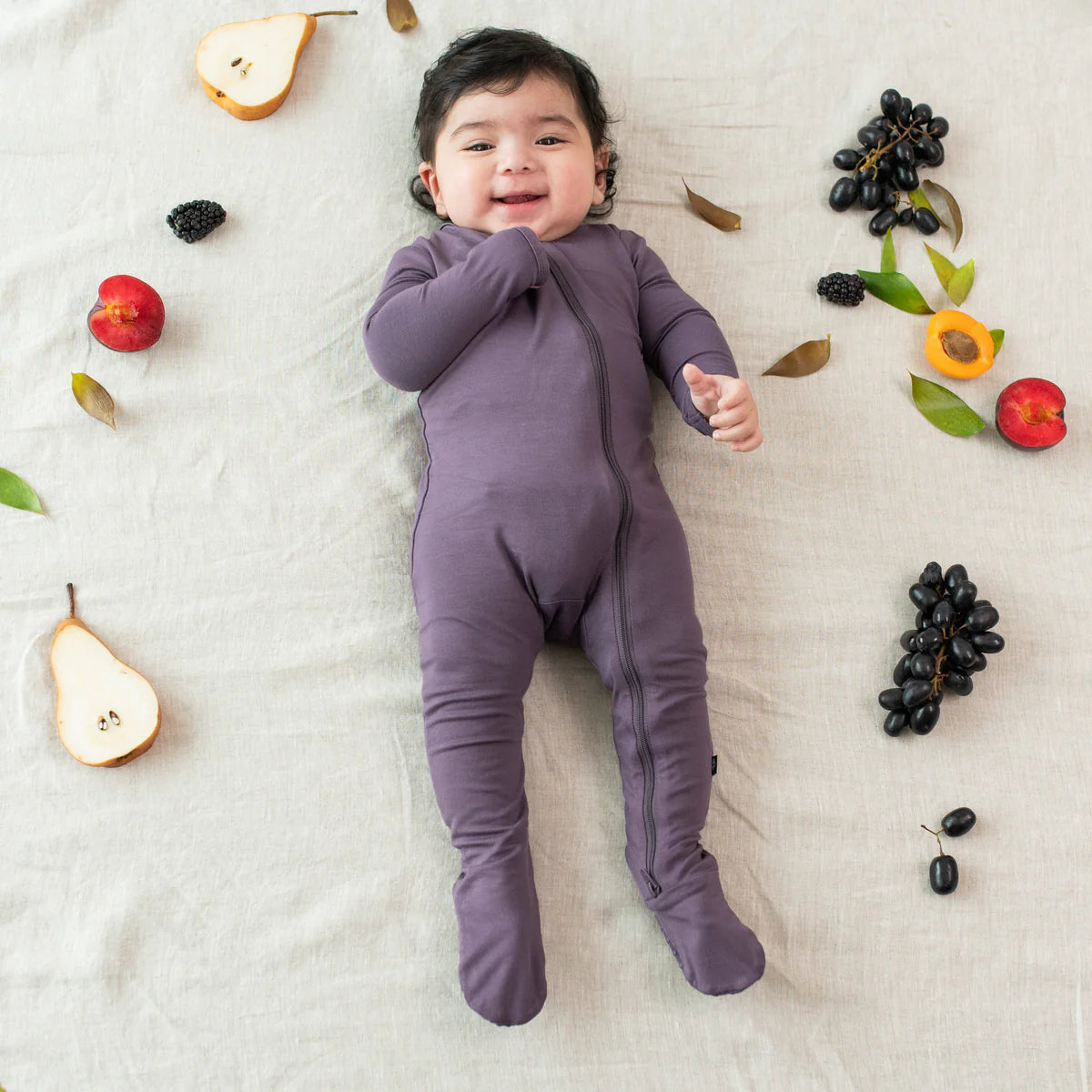 Zipper Footie | Currant