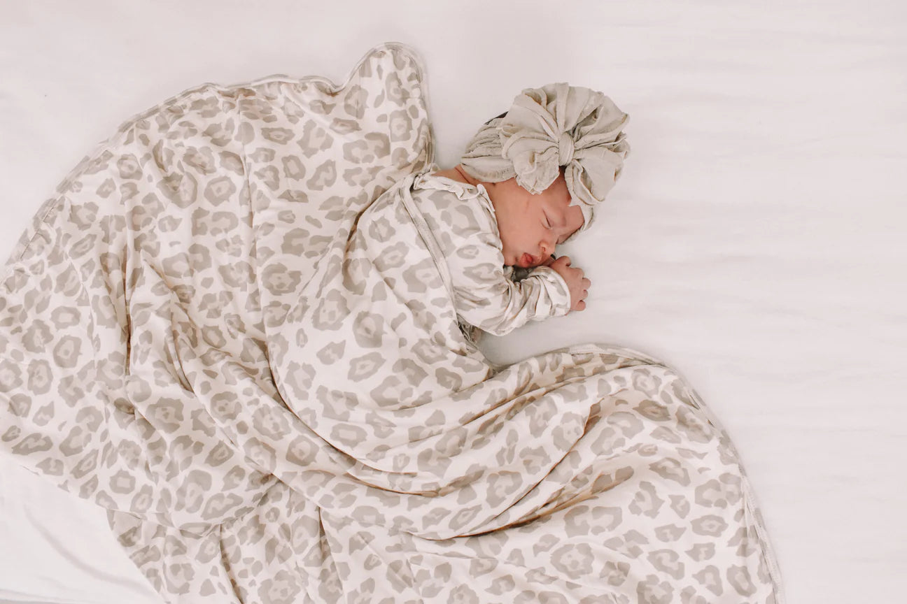 Plush Swaddle | Natural Leopard