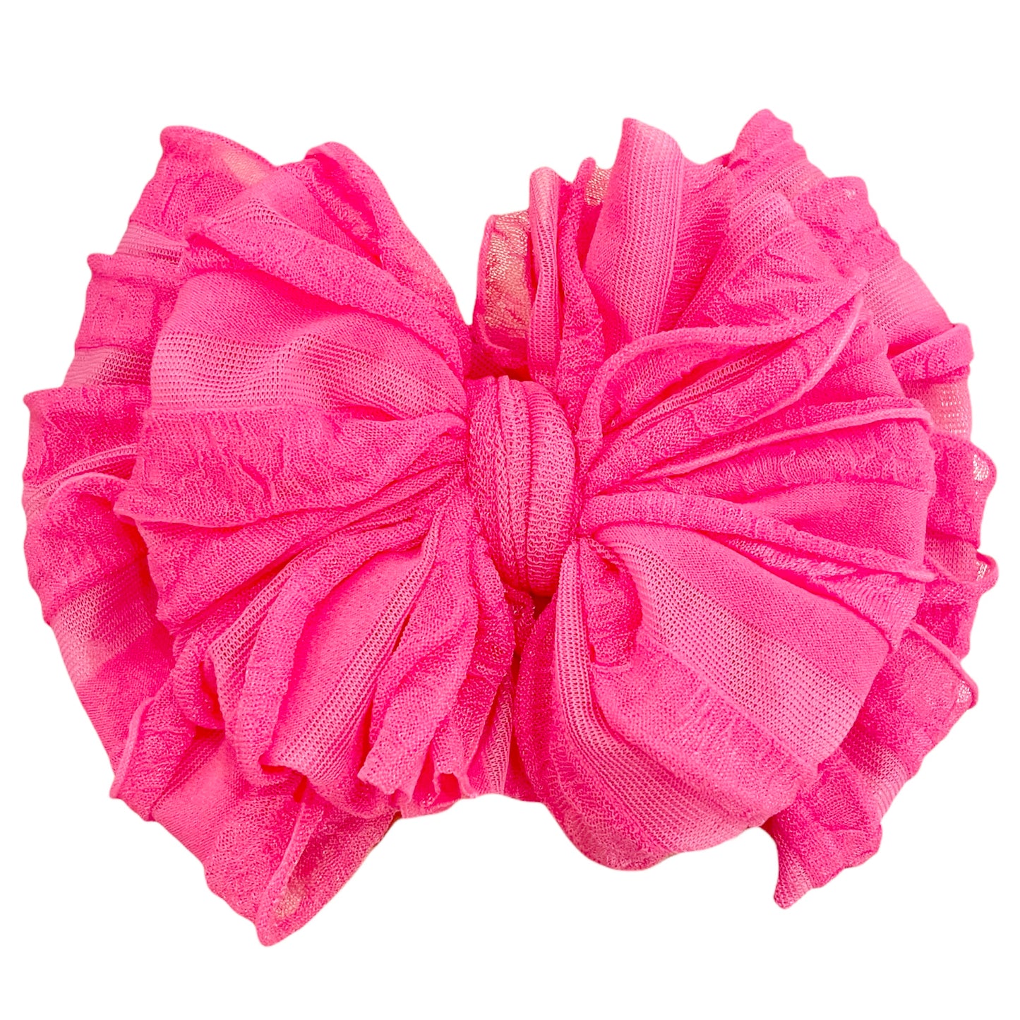Ruffle Headwrap Neon Pink