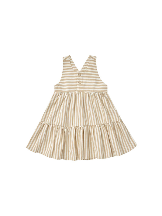 Ruby Swing Dress | Sand Stripe