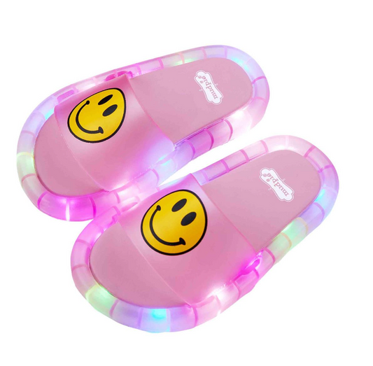 Light Up Smiley Sandals | Pink
