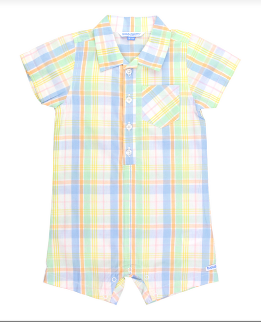 Button Up Romper | Clubhouse Plaid