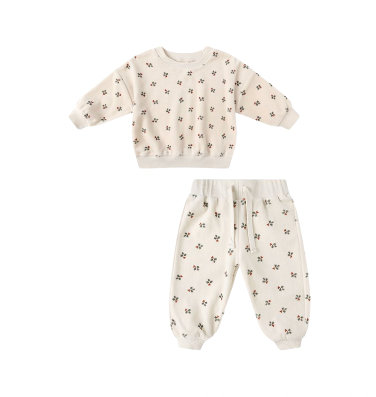 Velour Relaxed Sweat Set | Holly Berry
