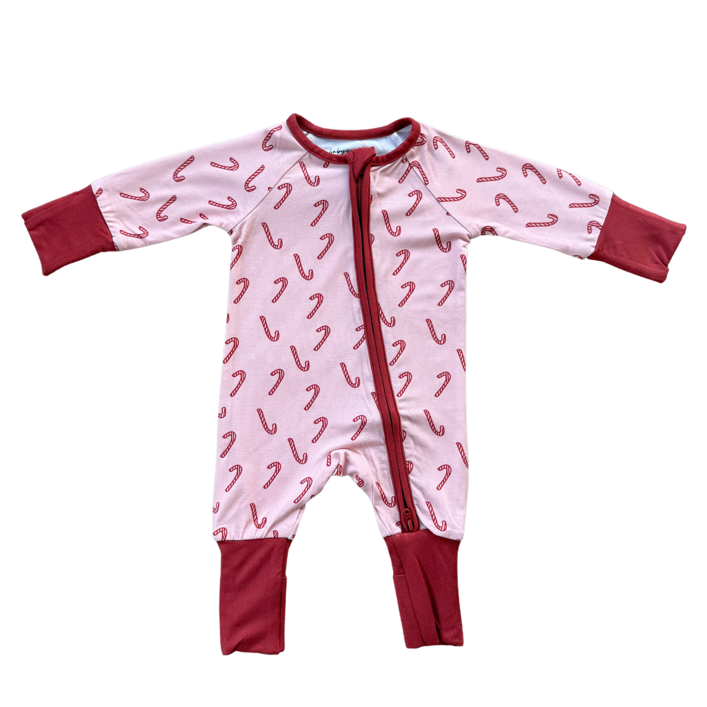 Zip Romper | Candy Cane