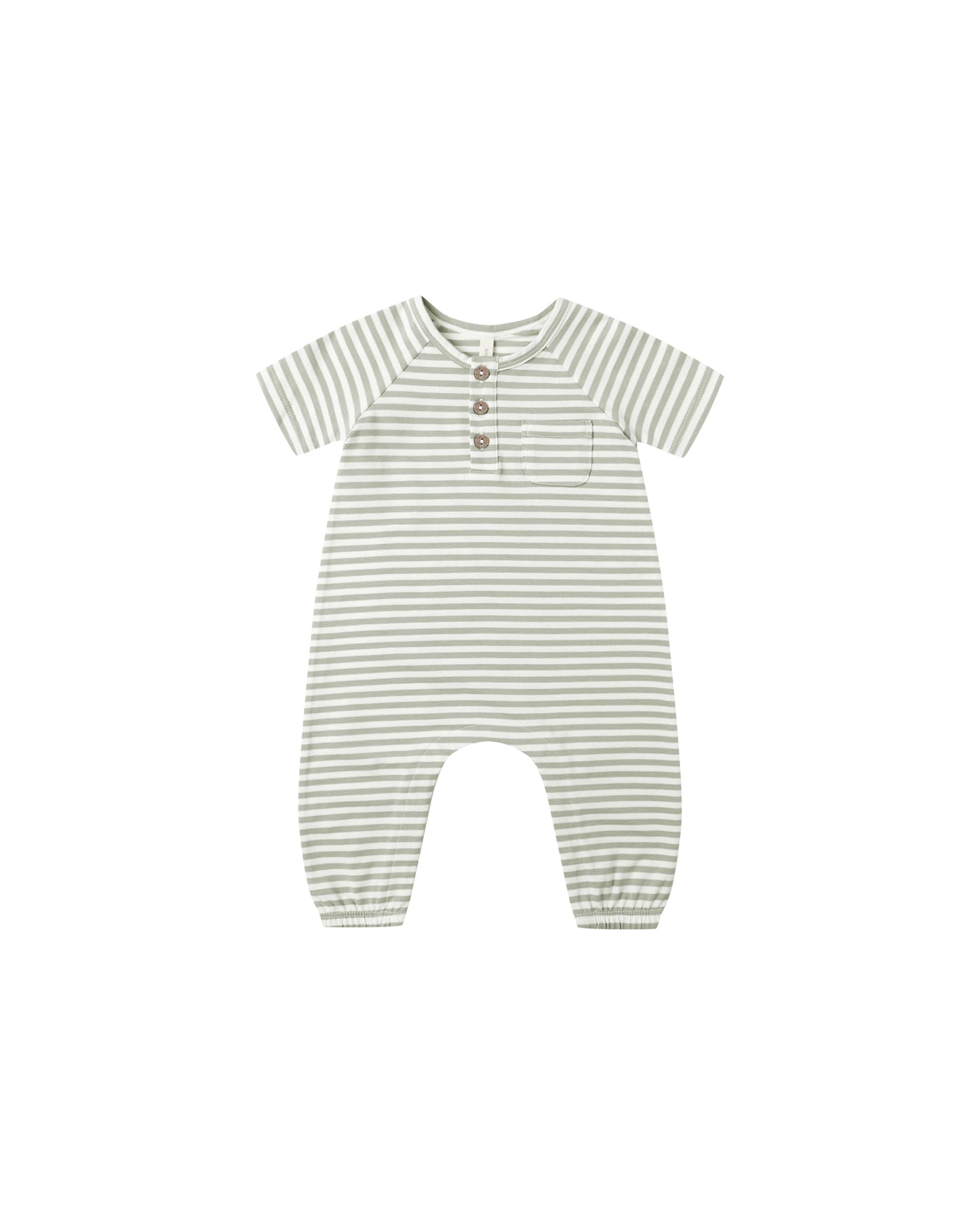 Short Sleeve Jumpsuit | Fern Stripe