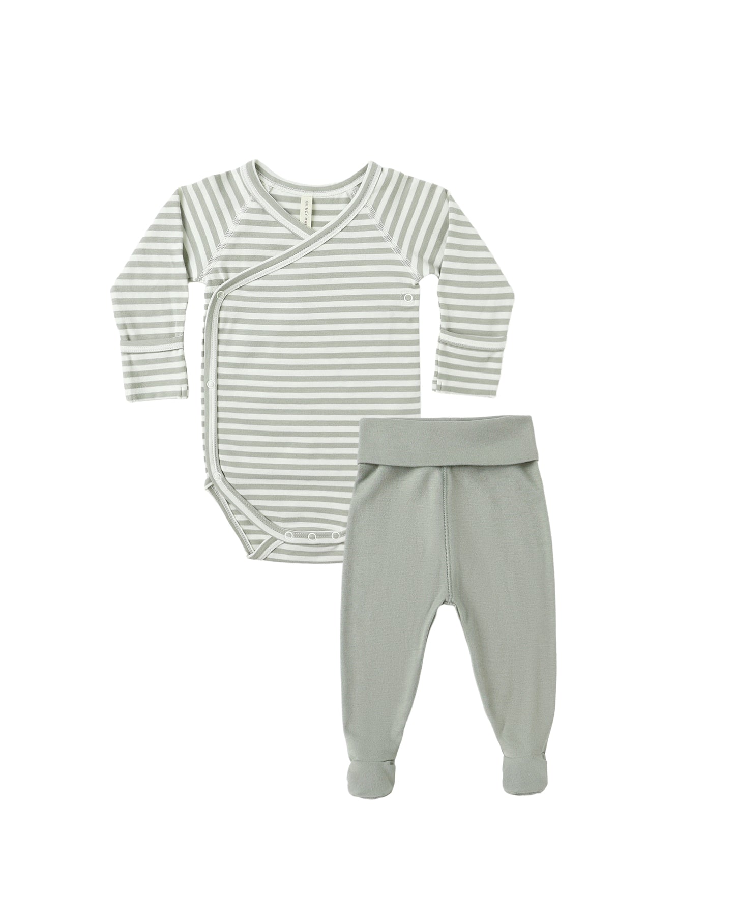 Side Snap Bodysuit + Pant Set | Fern Stripe