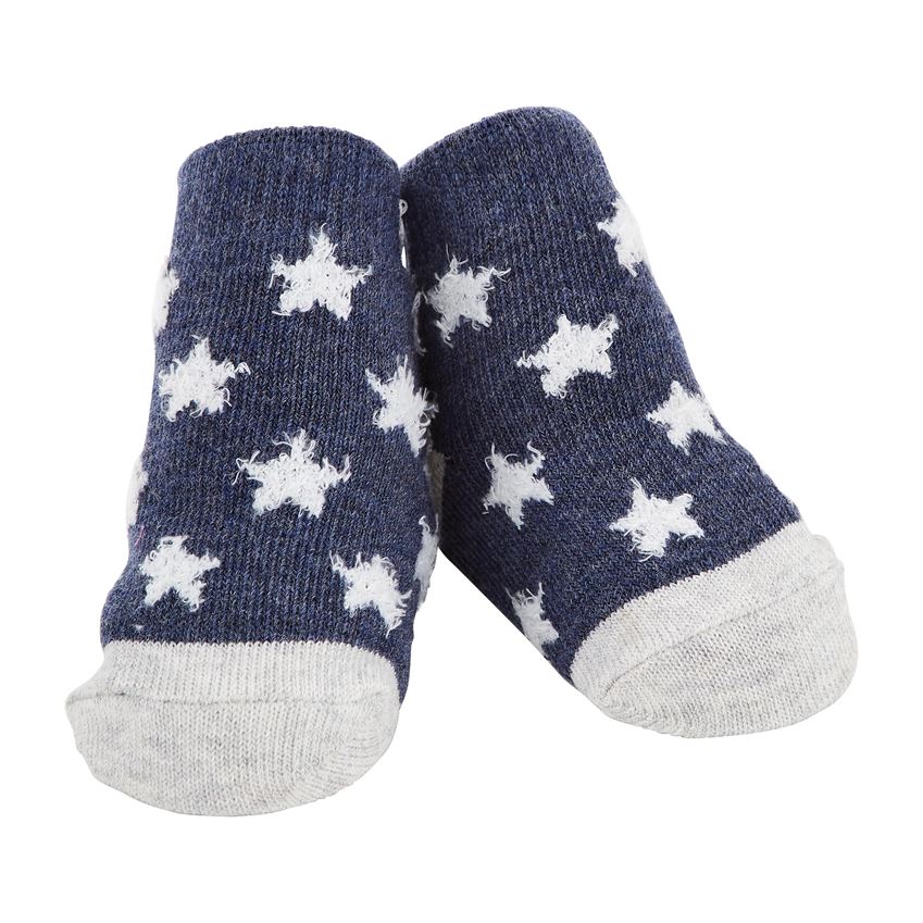 Mud Pie Navy Chenille Star Sock