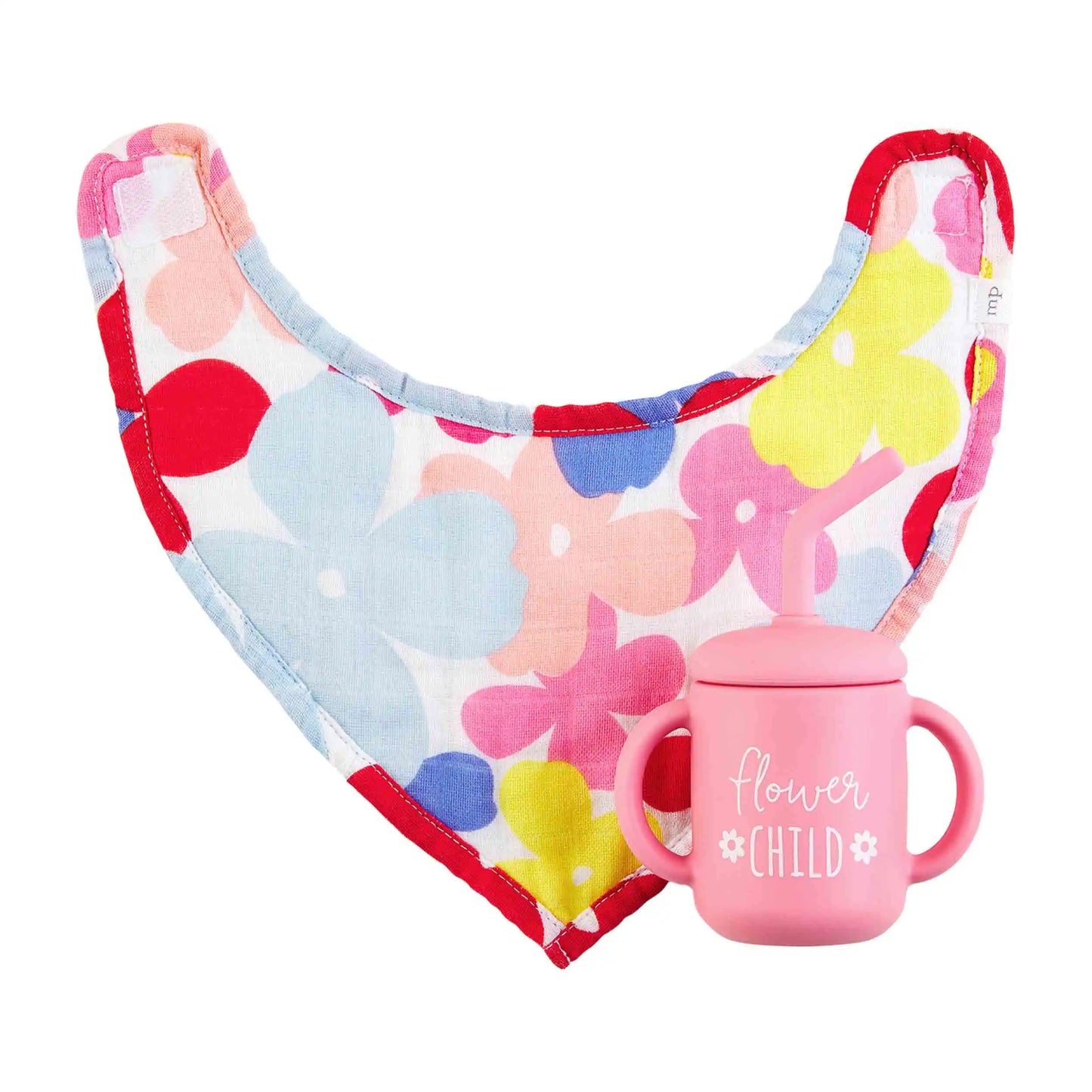 Floral Bib & Cup Set