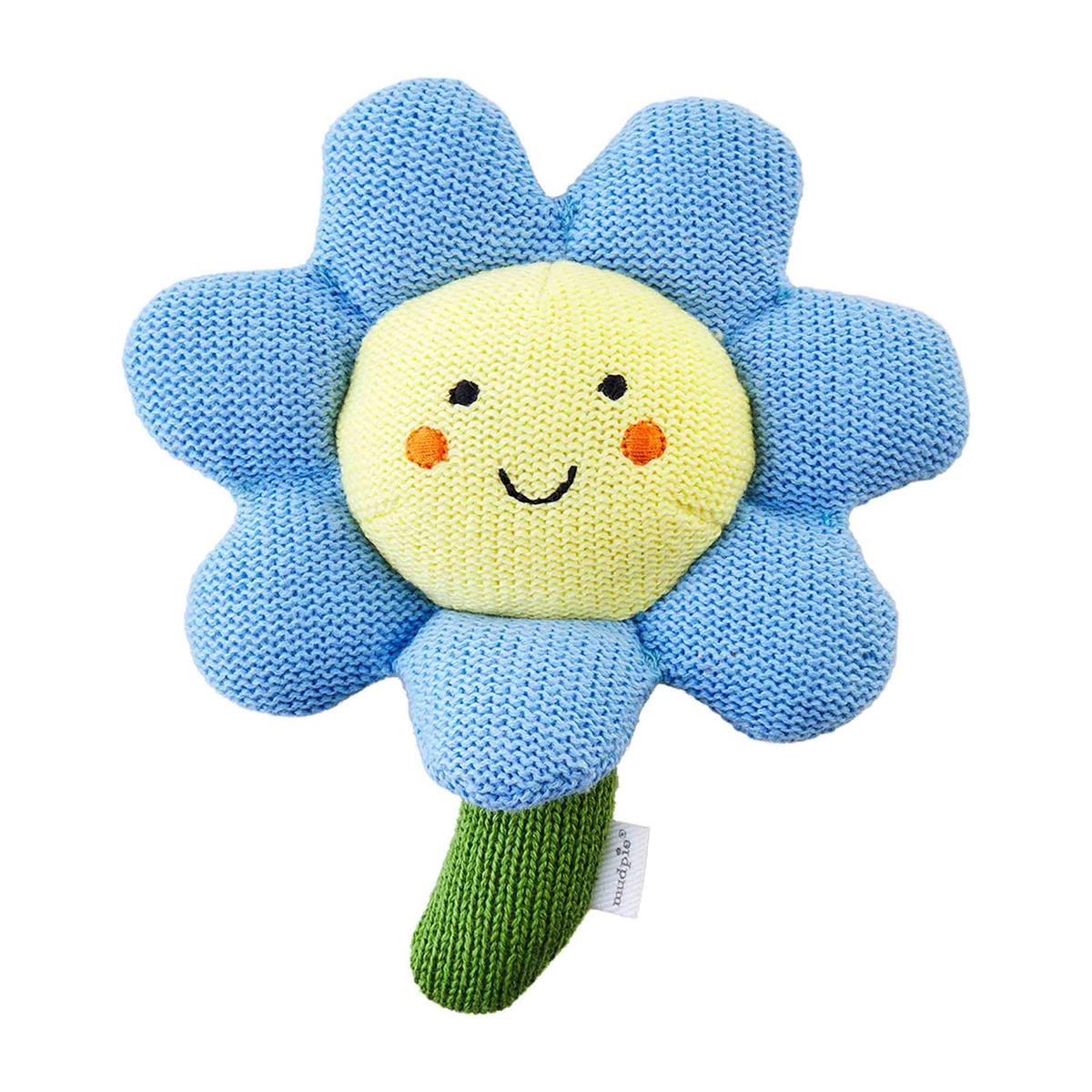 Mud Pie Blue Flower Rattle