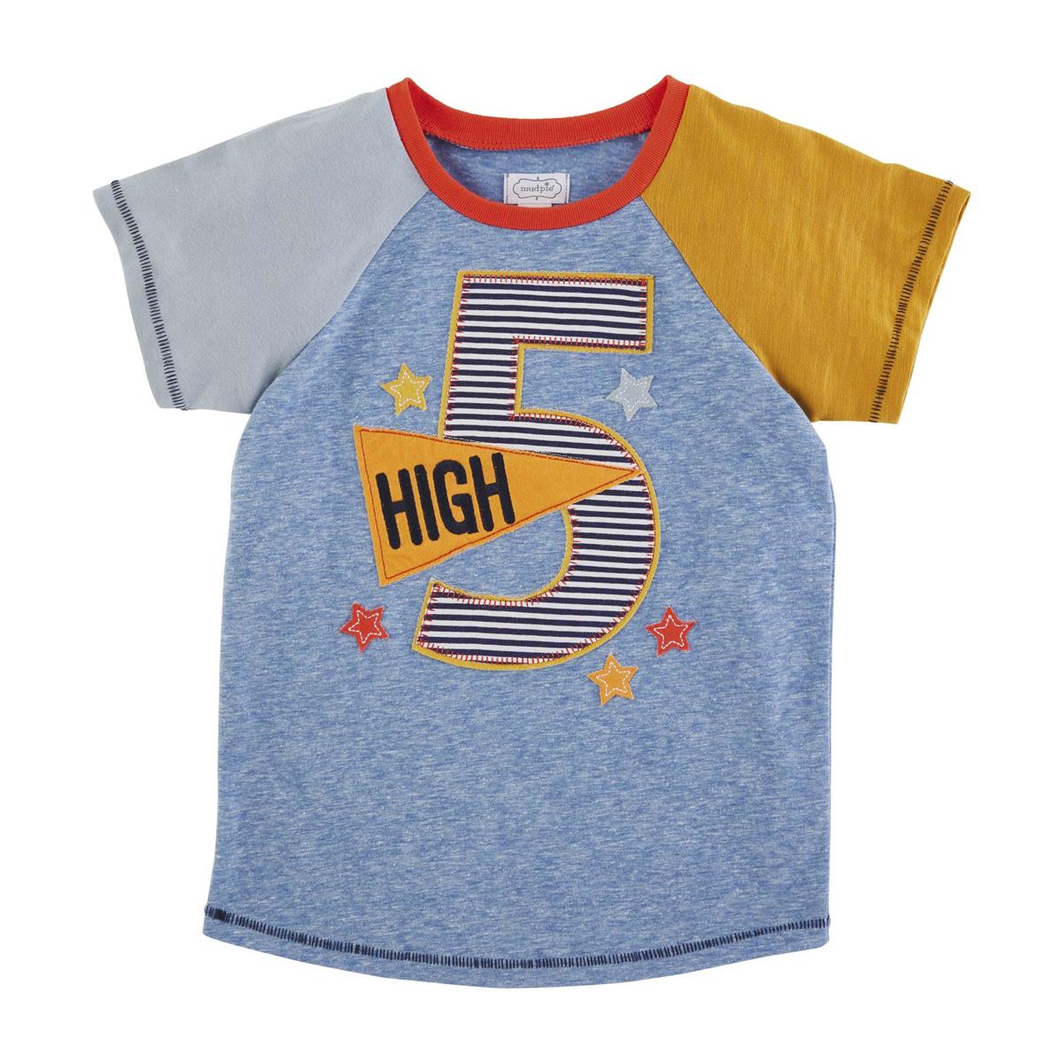 Mud Pie Five Birthday Boy Tee