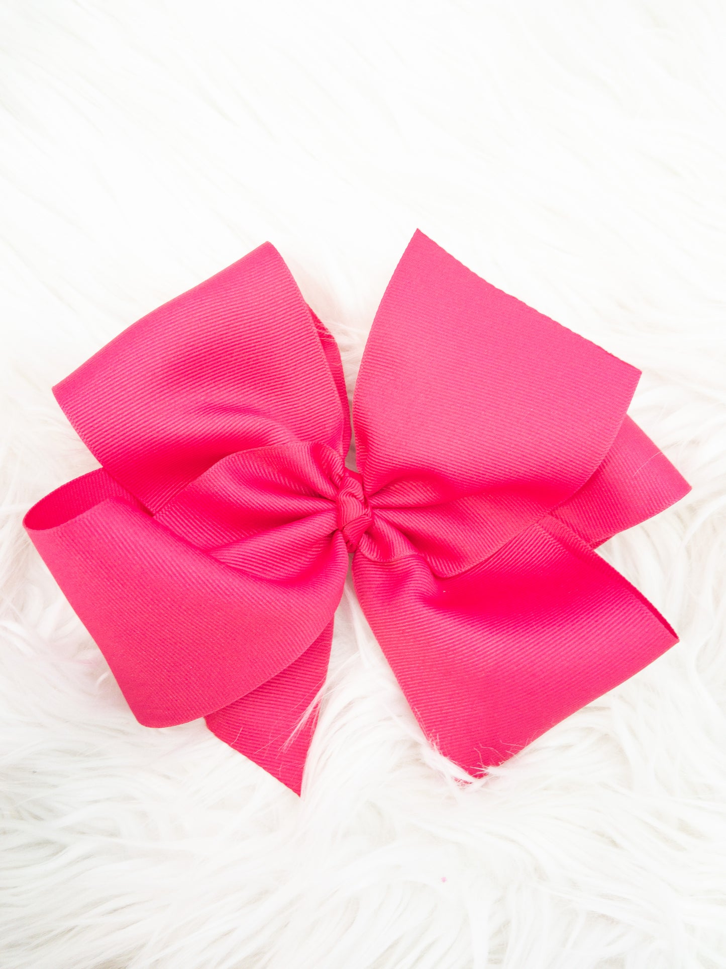 Single Grosgrain Bow, Shocking Pink