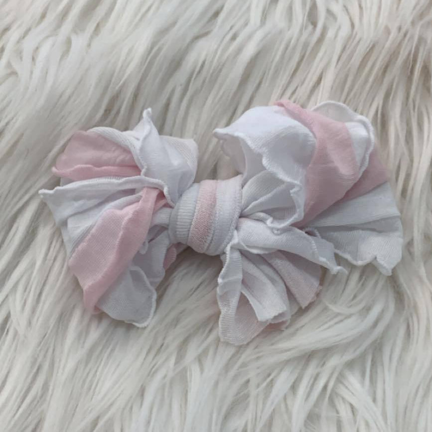 Messy Clip Blush Stripe