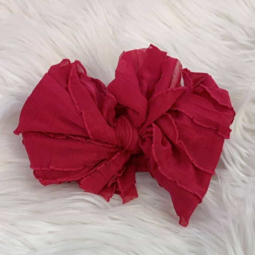 Ruffle Headwrap Cranberry