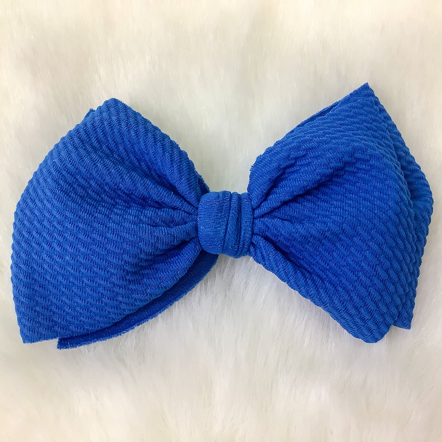 Waffle Knit Clip Cyan
