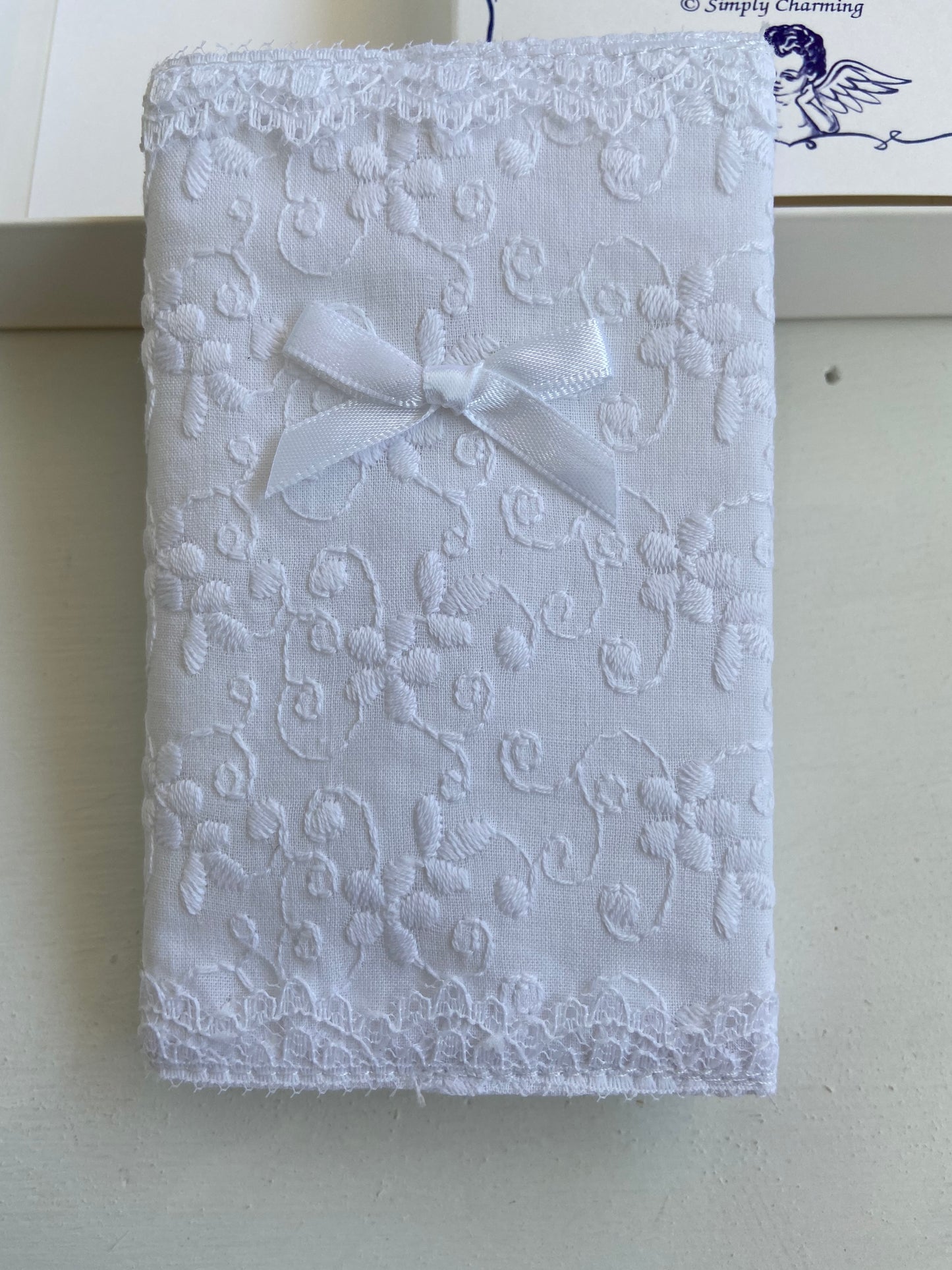 Simply Charming Lace Baby Bible W/ White Bow