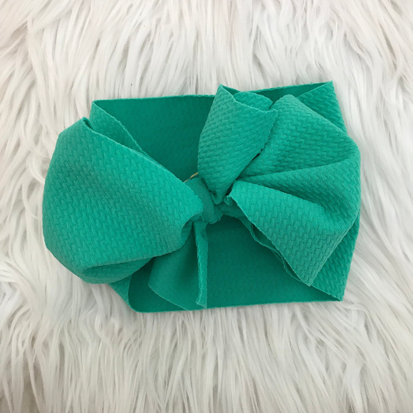 Waffle Knit Headwrap Turquoise