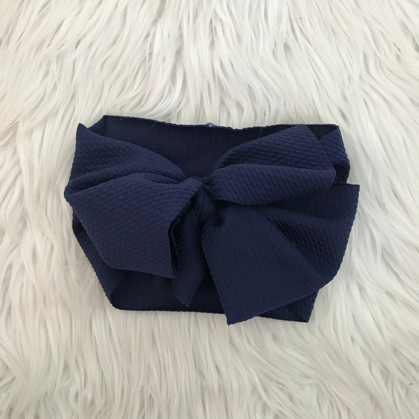 Waffle Knit Headwrap Navy