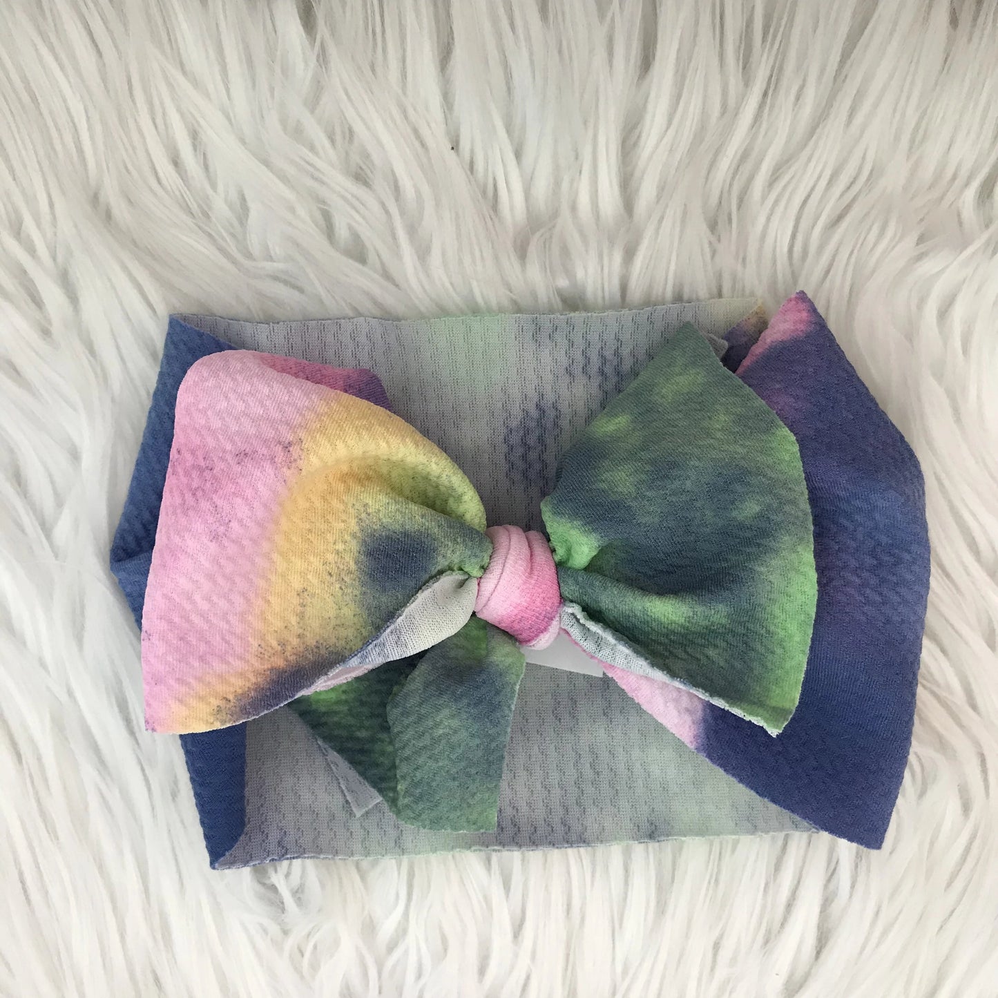 Waffle Knit Headwrap Cotton Candy