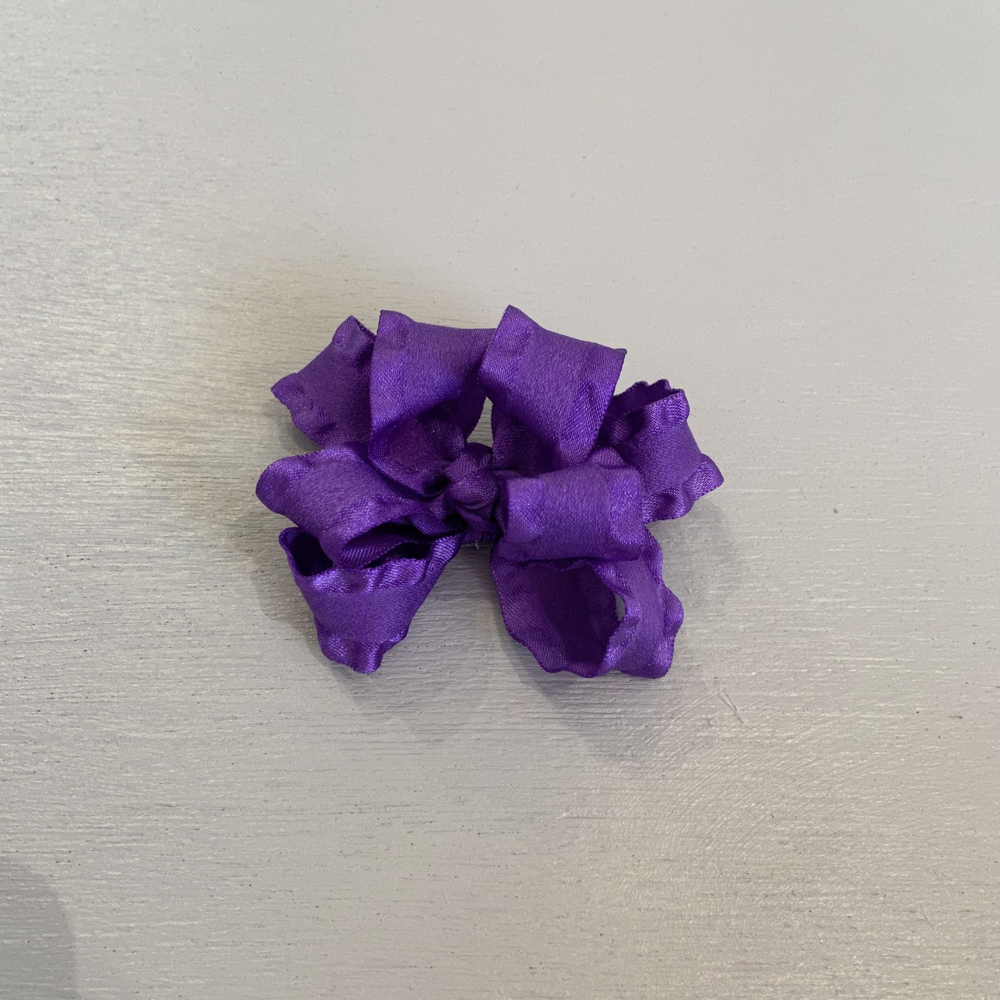 Double Ruffle Bow, Small, Purple