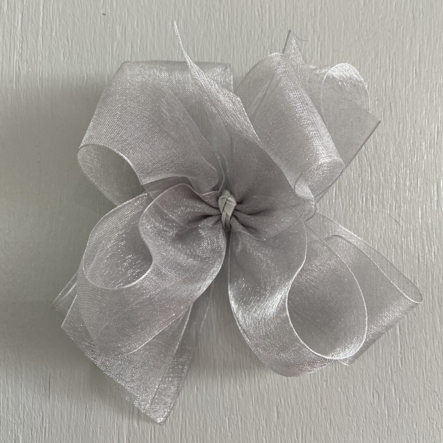 Sheer Bow, Large, Grey