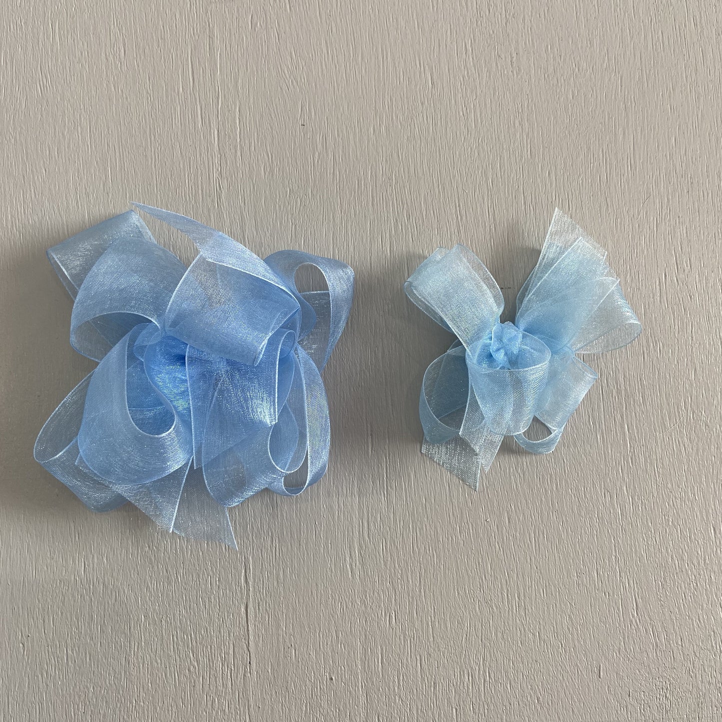 Sheer Bow, Small, Light Blue