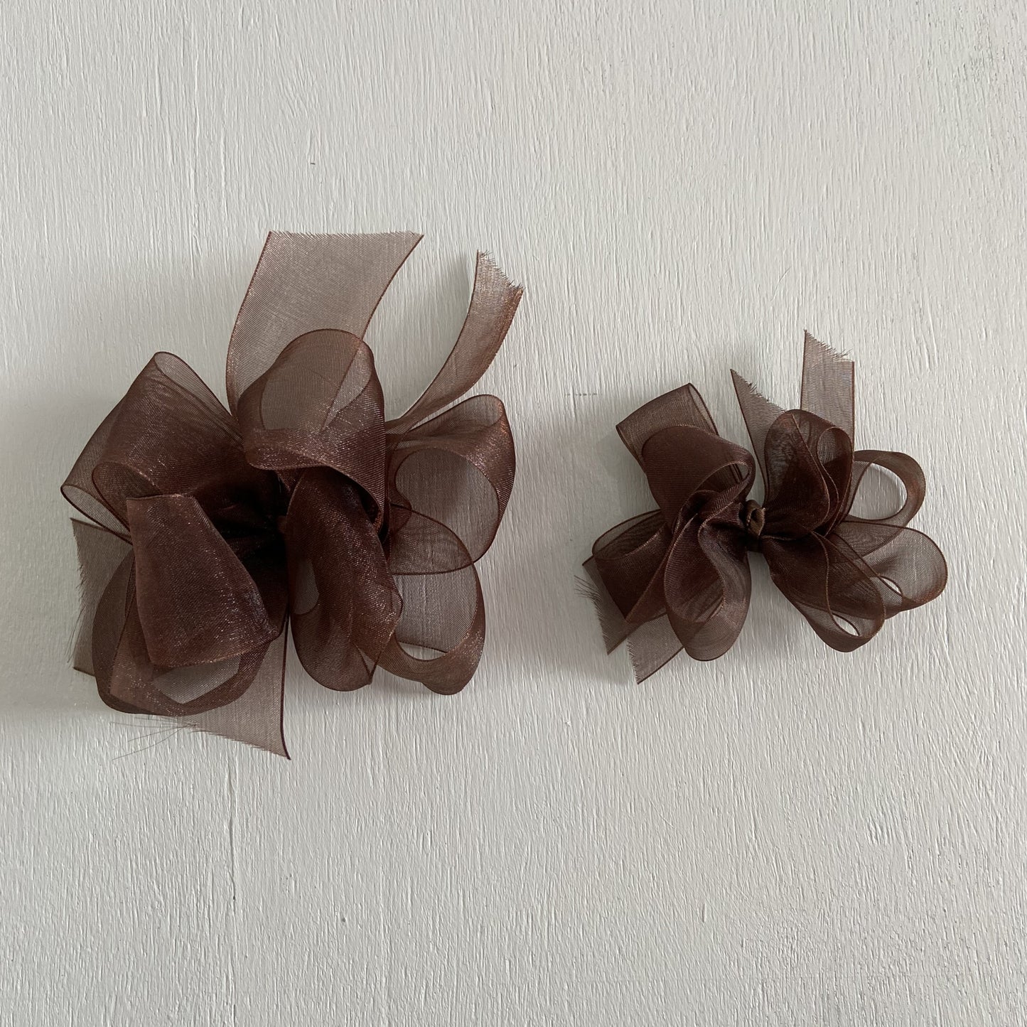 Sheer Bow, Small, Brown