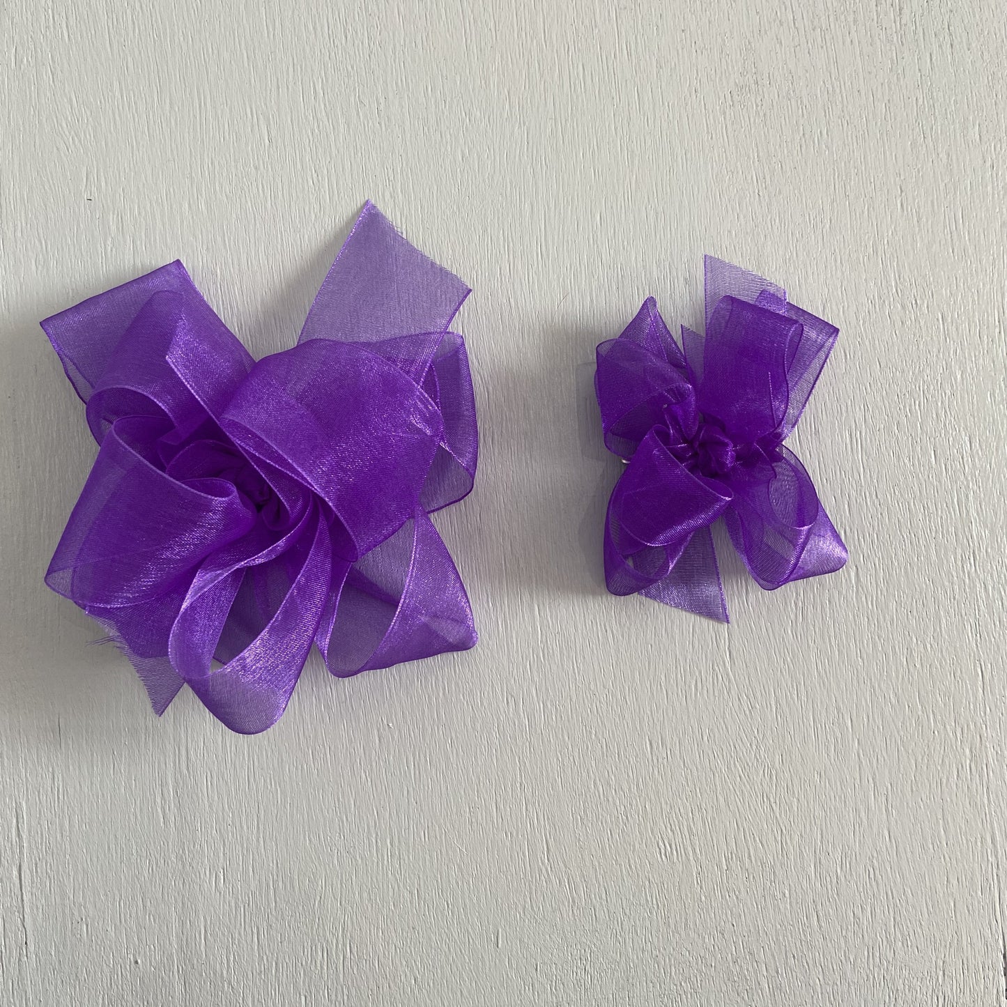 Sheer Bow, Small , Purple