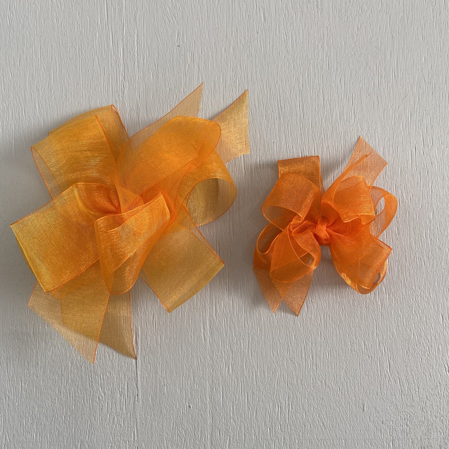 Sheer Bow, Small, Orange