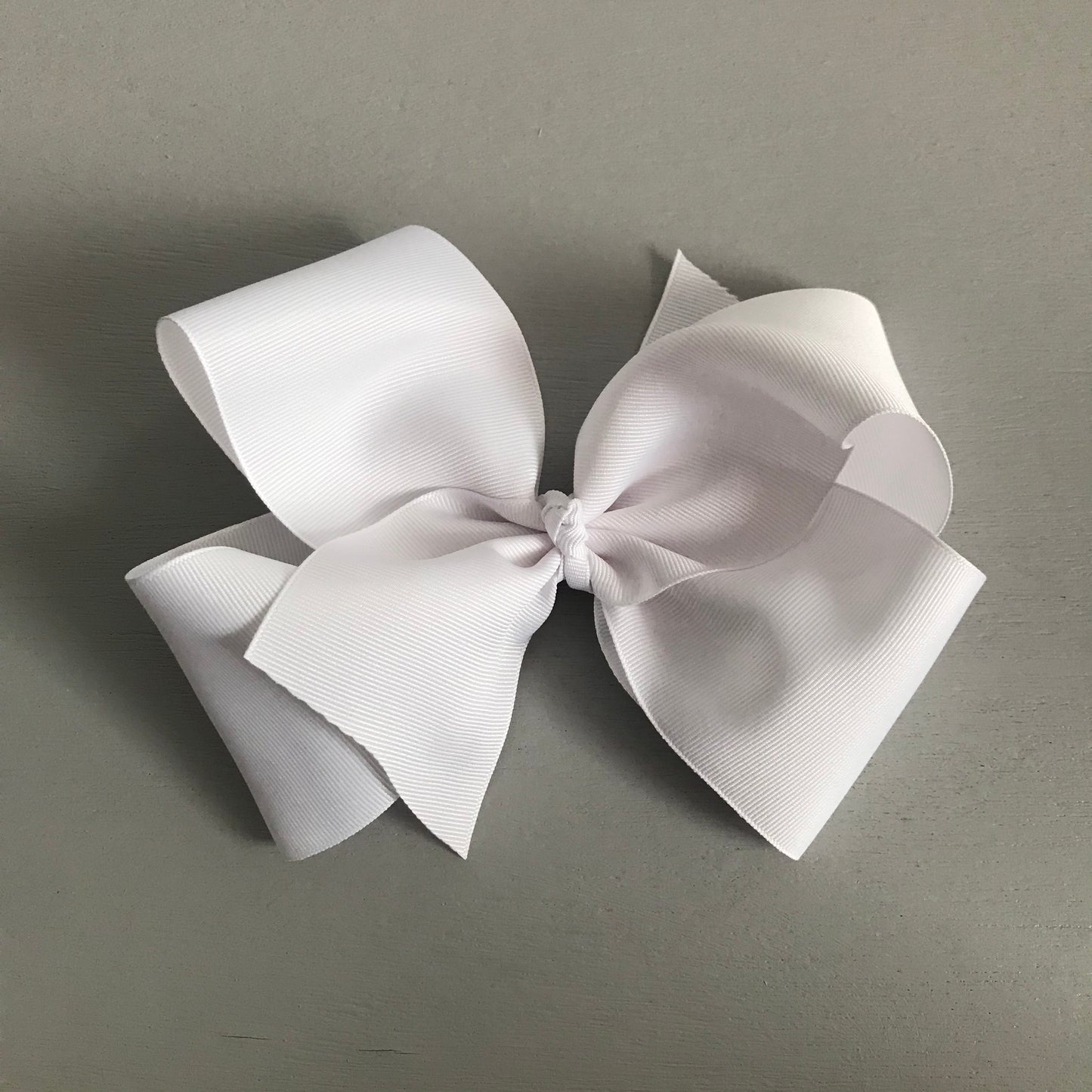 Single Grosgrain Bow, White