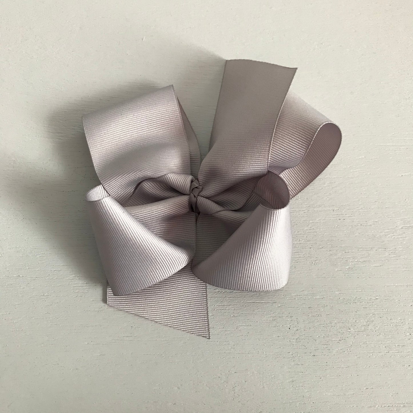 Single Grosgrain Bow, Grey