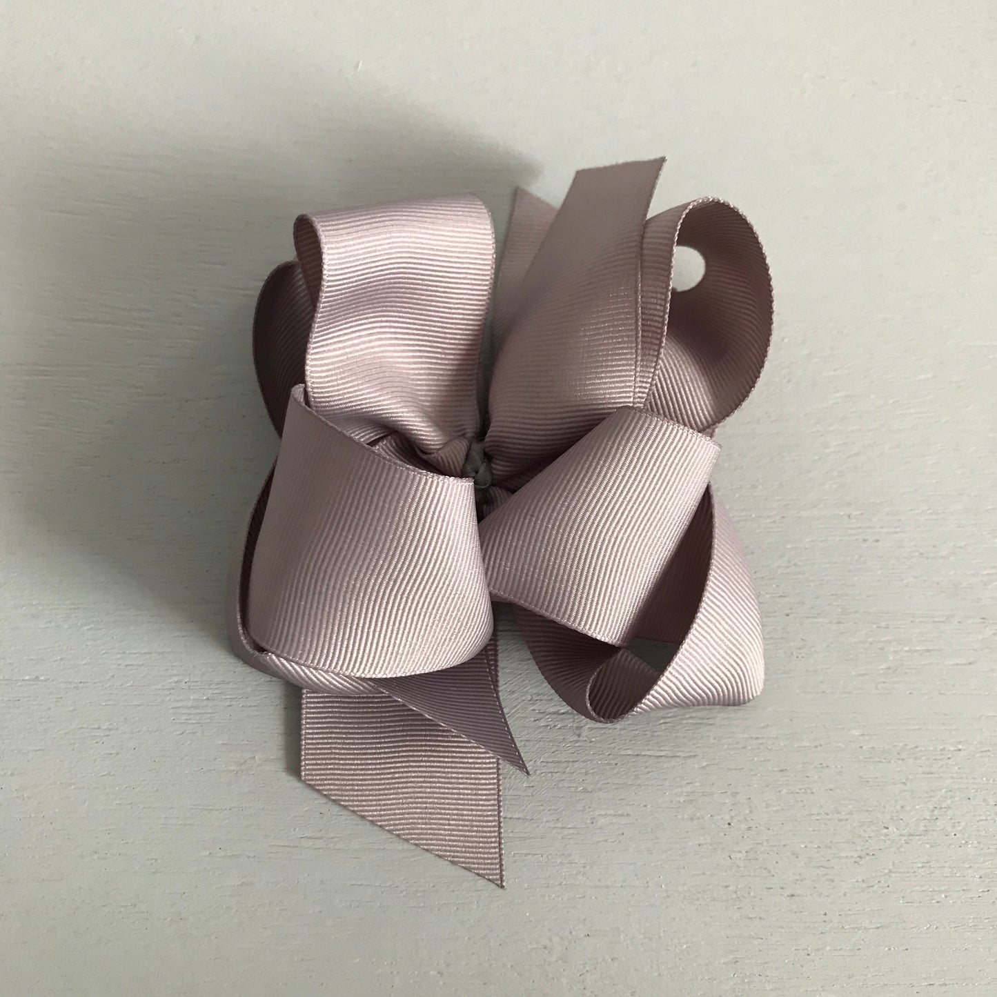 Grosgrain Bow, Large, Grey