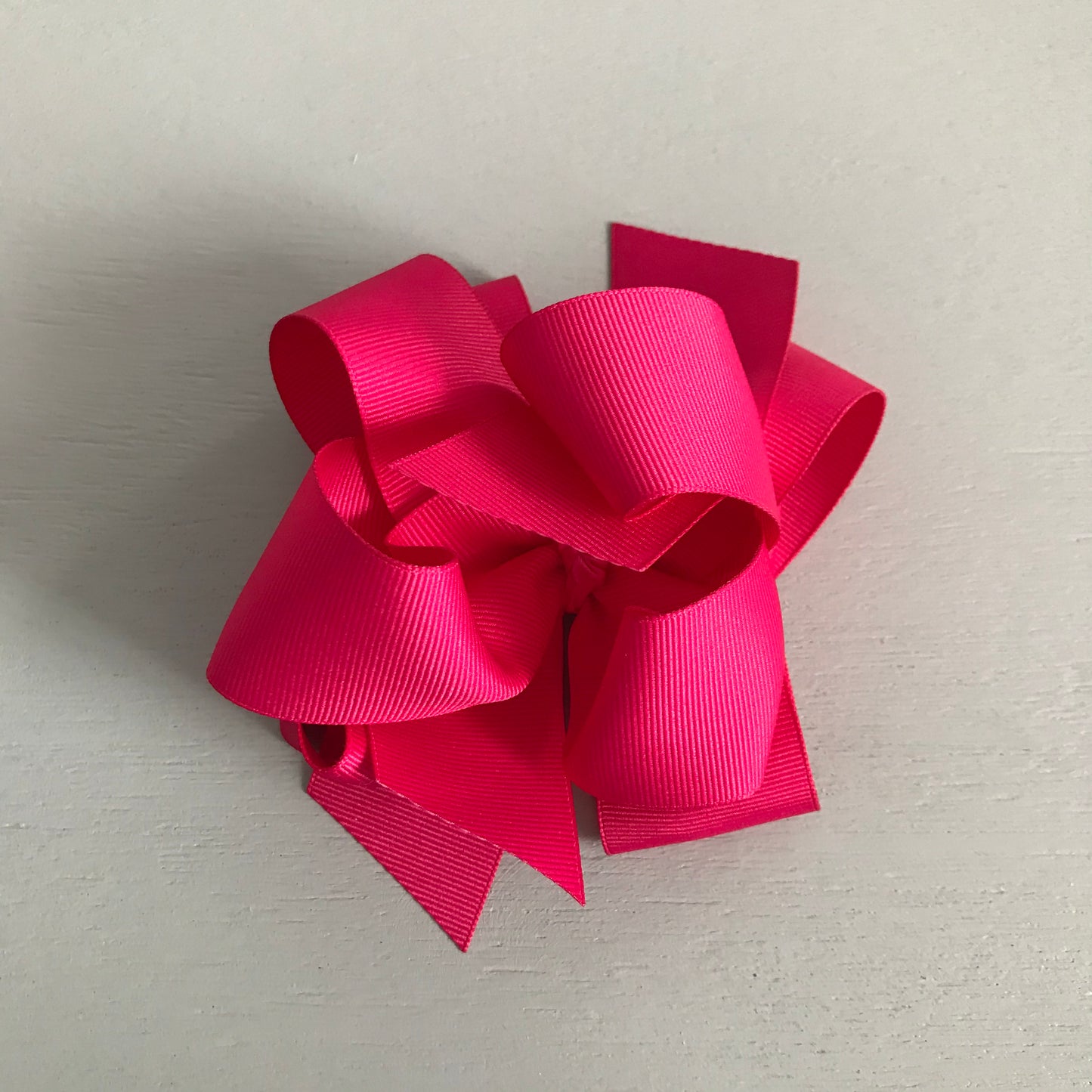 Grosgrain Bow, Large, Shocking Pink