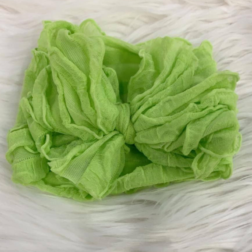 Ruffle Headwrap Lemon Lime