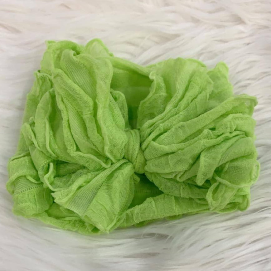 Pre/NB Ruffle Headwrap Lemon Lime