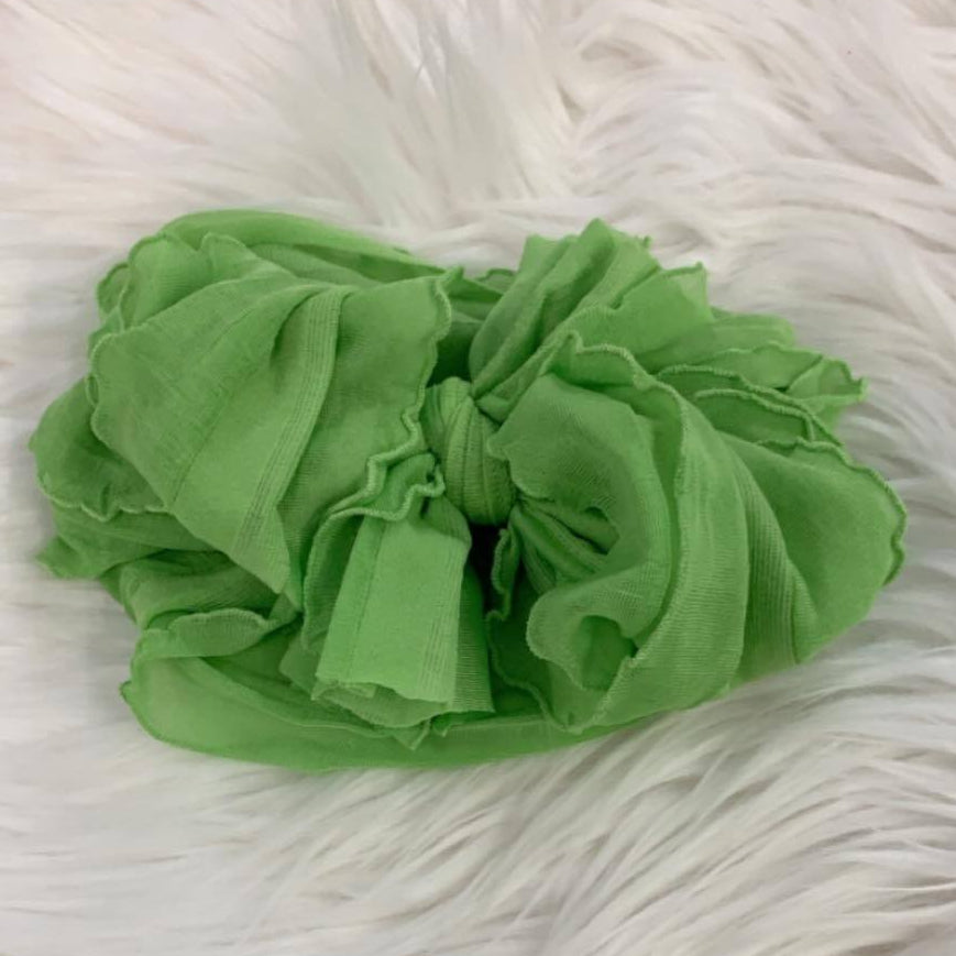 Pre/NB Ruffle Headwrap Lime