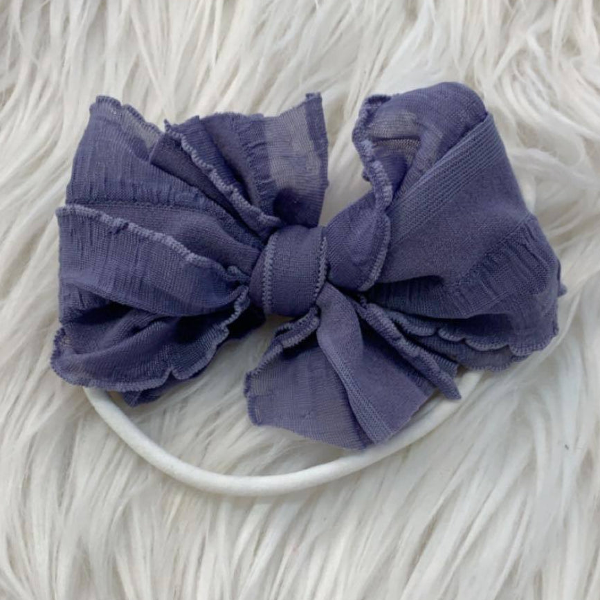 Mini Messy Headband Steel Lavendar