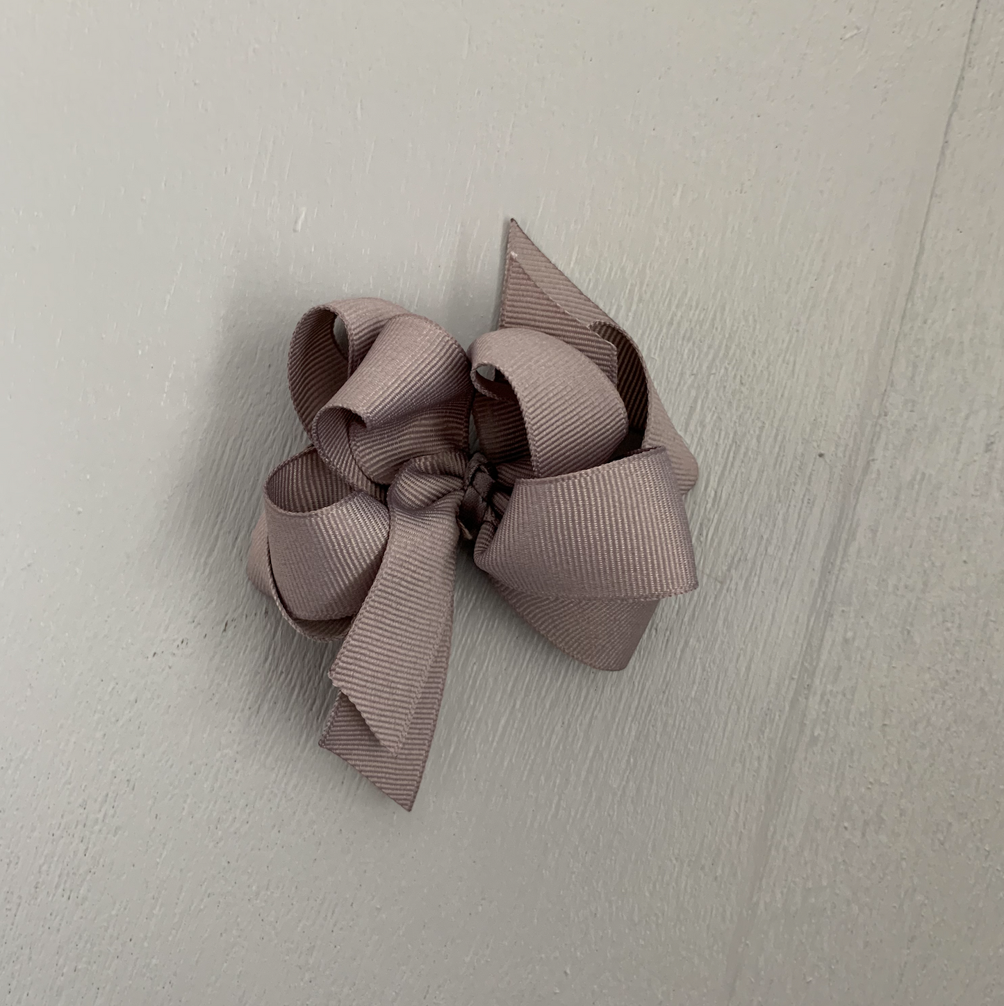 Grosgrain Bow, Small, Grey