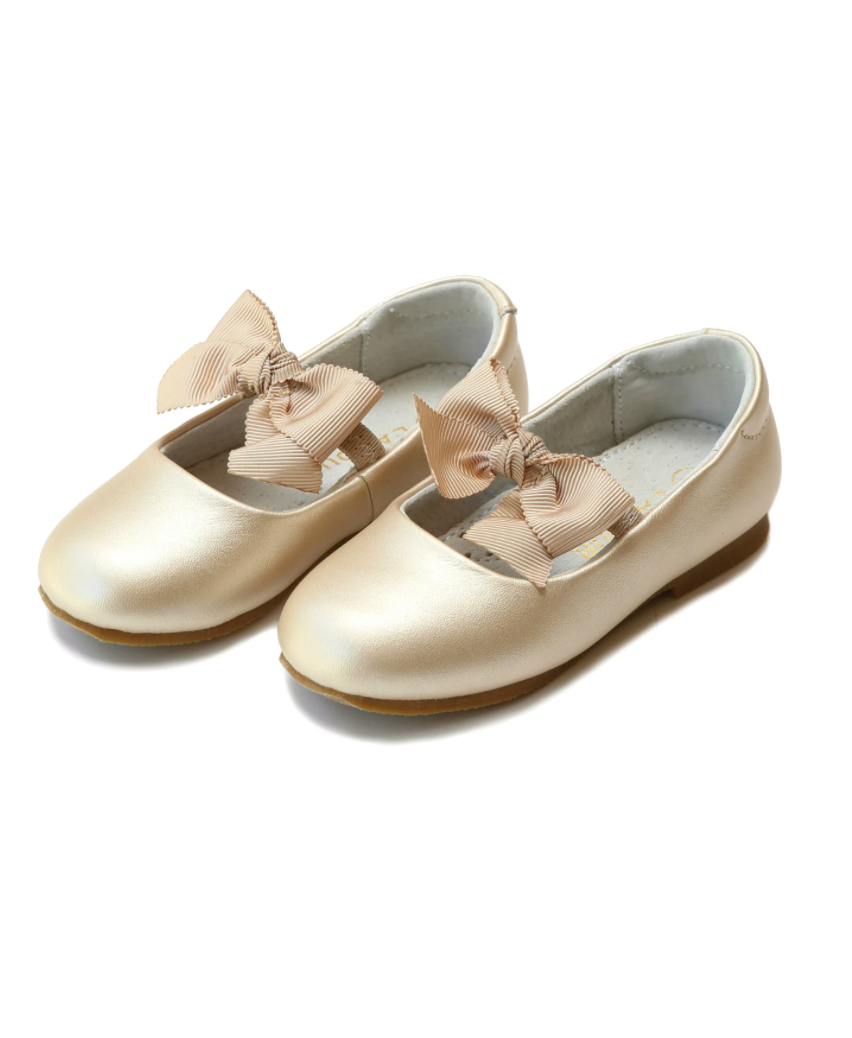 Pauline Bow Flat | Champagne