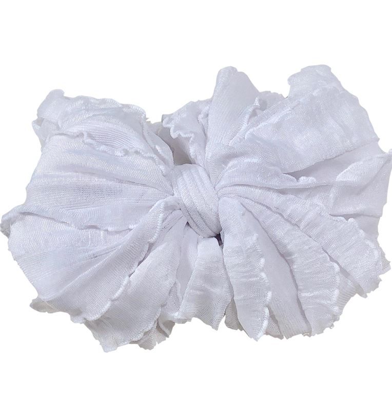 Ruffle Headwrap White
