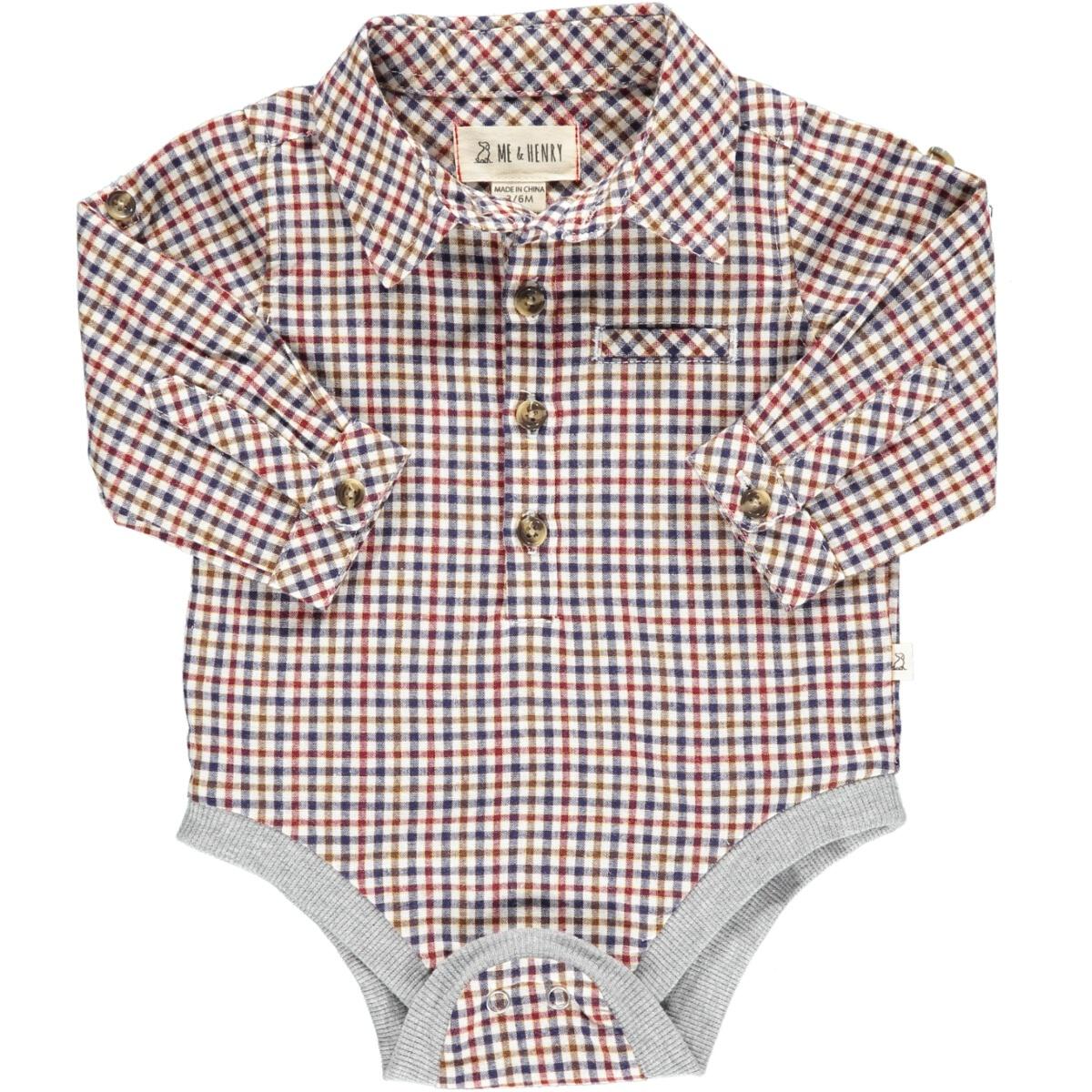 Jasper Woven Onsie | Navy/Cream/Wine Plaid