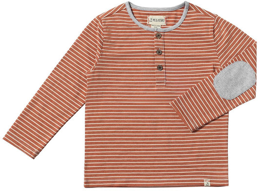 Mascot Henley | Rust/White Stripe