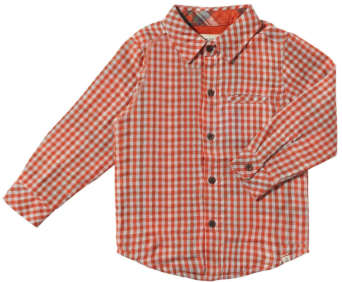 Atwood Woven Shirt | Pumpkin/White Gingham