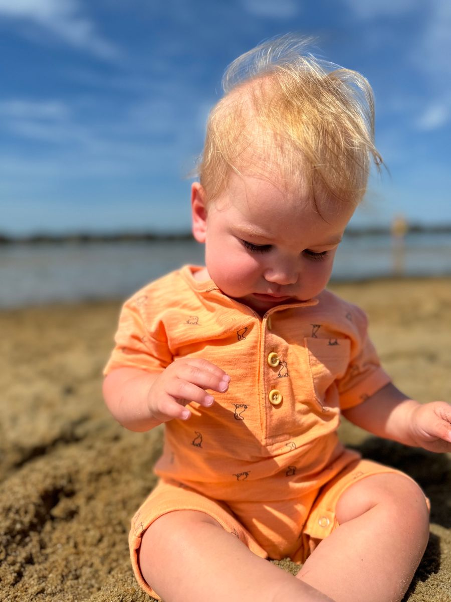 Martingale Romper | Tangerine Henry