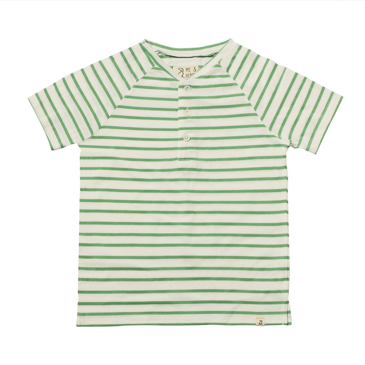 Frigat Henley | Green/ White Stripe