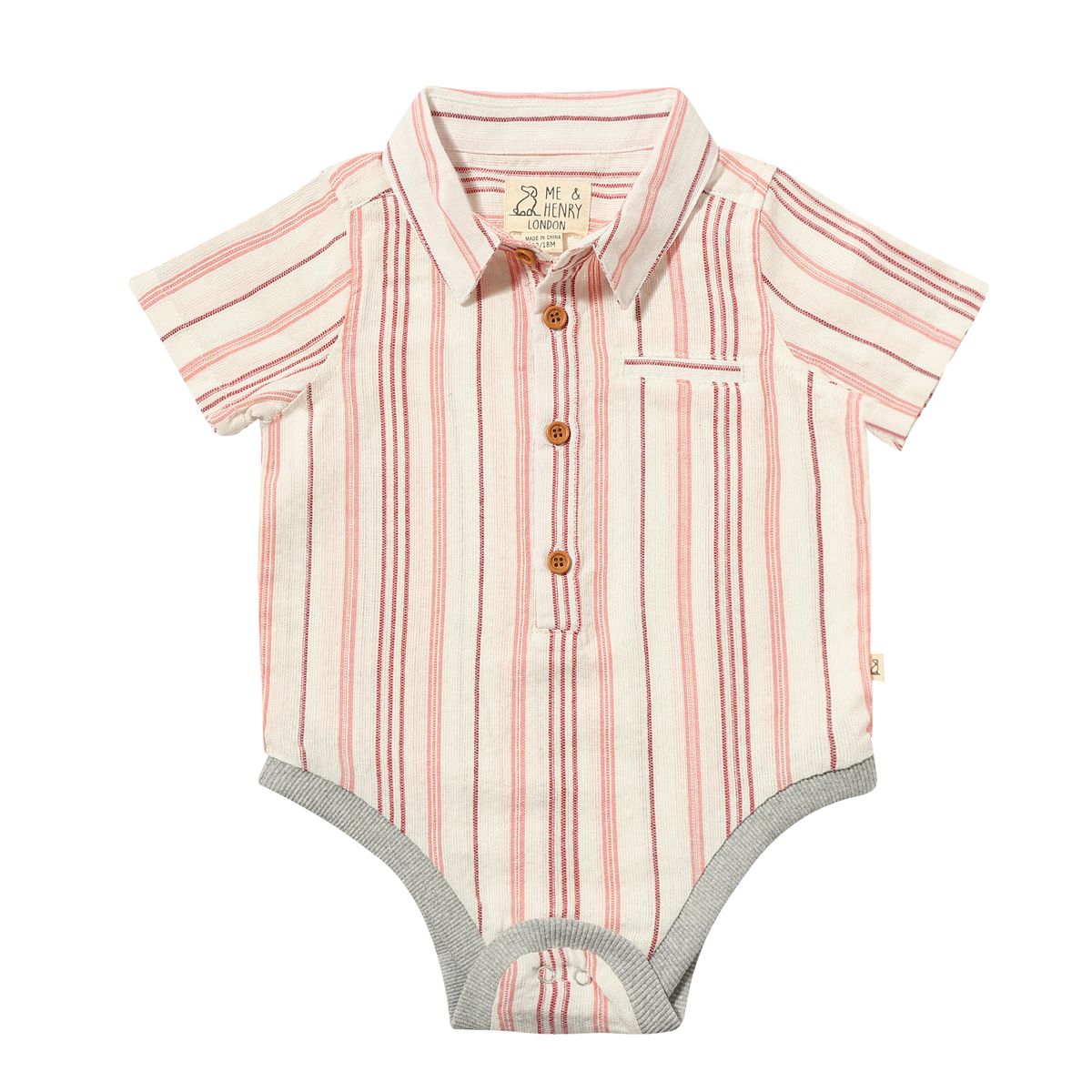 Helford Onesie | Red Stripe
